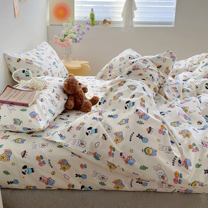 91家纺网 家纺一手货源 找家纺 怡家居 2023春夏新款全棉卡通系列四件套 疯狂动物城