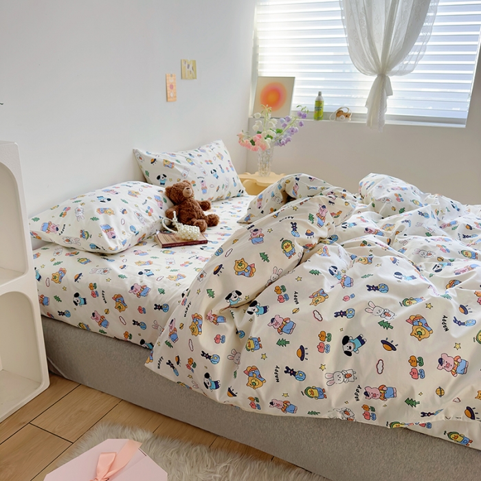 91家纺网 家纺一手货源 找家纺 怡家居 2023春夏新款全棉卡通系列四件套 疯狂动物城