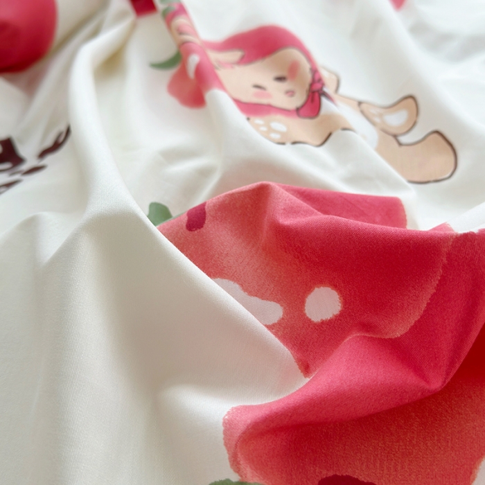 91家纺网 家纺一手货源 找家纺 怡家居 2023春夏新款全棉卡通系列四件套 佳佳小兔