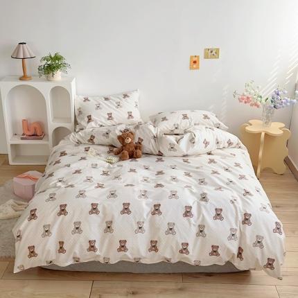怡家居 2023春夏新款全棉卡通系列四件套 小熊仔