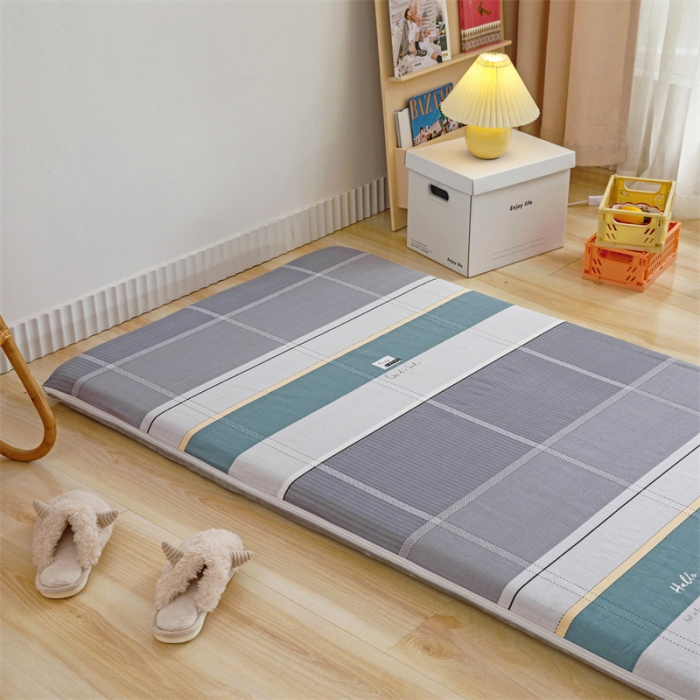 91家纺网 家纺一手货源 找家纺 凌云 2025新款AB版全棉加宝宝绒系列床垫套 波尔兰卡绿