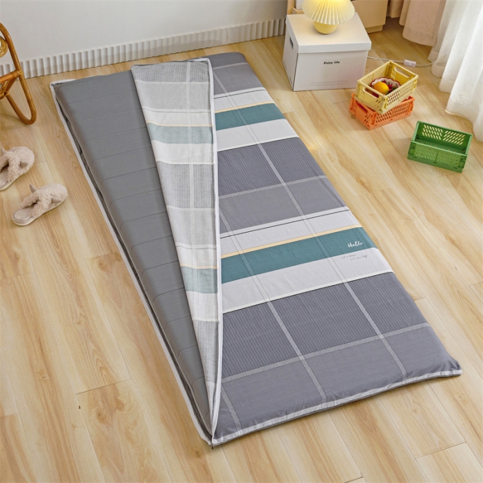 91家纺网 家纺一手货源 找家纺 凌云 2025新款AB版全棉加宝宝绒系列床垫套 波尔兰卡绿