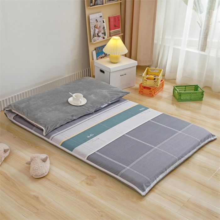 91家纺网 家纺一手货源 找家纺 凌云 2025新款AB版全棉加宝宝绒系列床垫套 波尔兰卡绿