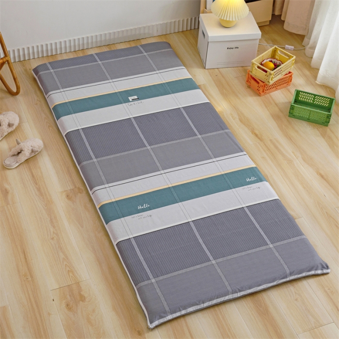 91家纺网 家纺一手货源 找家纺 凌云 2025新款AB版全棉加宝宝绒系列床垫套 波尔兰卡绿