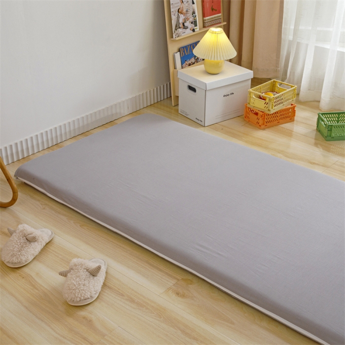 91家纺网 家纺一手货源 找家纺 凌云 2025新款AB版全棉加宝宝绒系列床垫套 简约灰