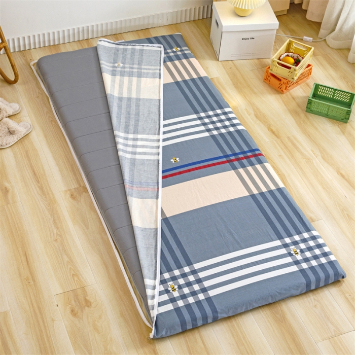 91家纺网 家纺一手货源 找家纺 凌云 2025新款AB版全棉加宝宝绒系列床垫套 品质生活灰