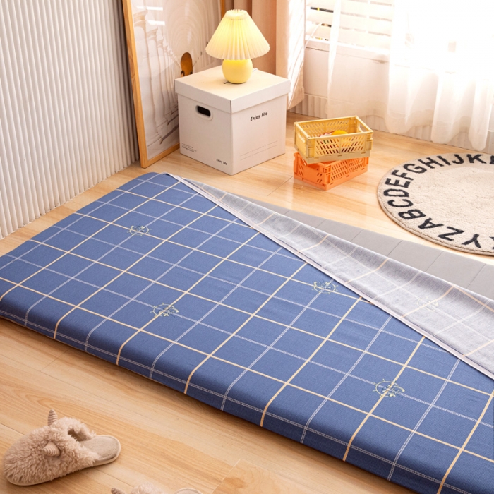 91家纺网 家纺一手货源 找家纺 凌云 2025新款AB版全棉加宝宝绒系列床垫套 似水流年