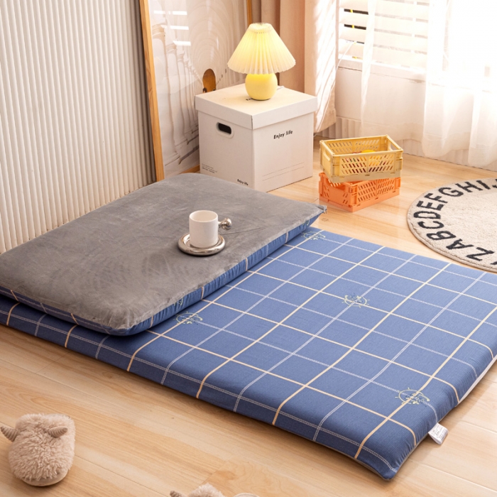 91家纺网 家纺一手货源 找家纺 凌云 2025新款AB版全棉加宝宝绒系列床垫套 似水流年