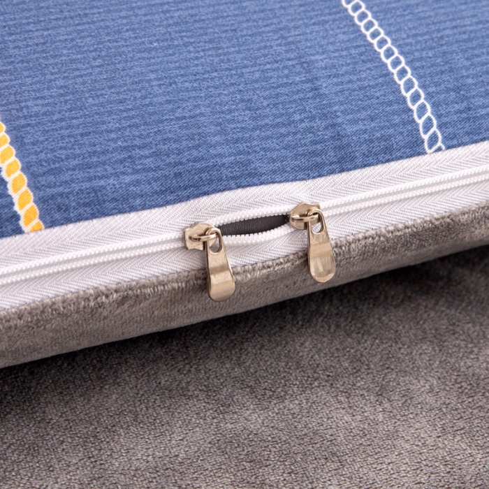 91家纺网 家纺一手货源 找家纺 凌云 2025新款AB版全棉加宝宝绒系列床垫套 似水流年