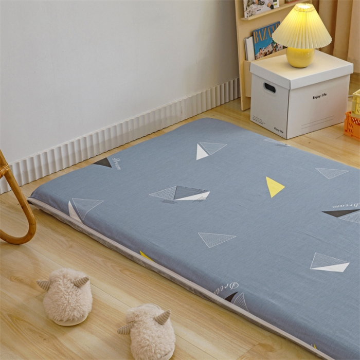 91家纺网 家纺一手货源 找家纺 凌云 2025新款AB版全棉加宝宝绒系列床垫套 英伦时尚灰