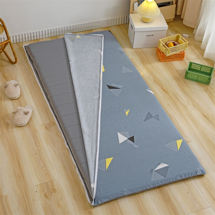 91家纺网 家纺一手货源 找家纺 凌云 2025新款AB版全棉加宝宝绒系列床垫套 英伦时尚灰