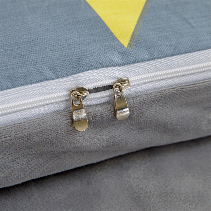 91家纺网 家纺一手货源 找家纺 凌云 2025新款AB版全棉加宝宝绒系列床垫套 英伦时尚灰