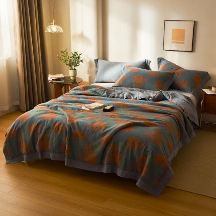 吾秀 2023新款复古风A类全棉双层纱棉花夏被 拾光