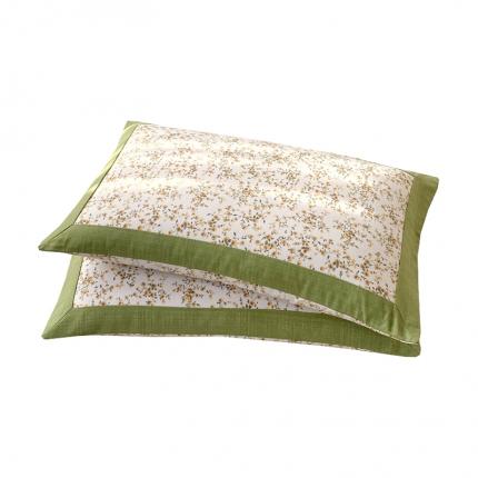 91家纺网 家纺一手货源 找家纺 春皖家纺 2023新款花卉款老粗布单品枕套系列 花迹