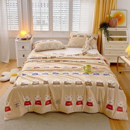 91家纺网 家纺一手货源 找家纺 （总）兄弟坊 2023新款针织棉印花大豆夏被