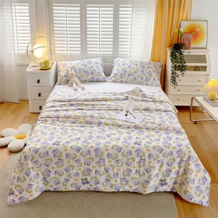 91家纺网 家纺一手货源 找家纺 （总）兄弟坊 2023新款针织棉印花大豆夏被