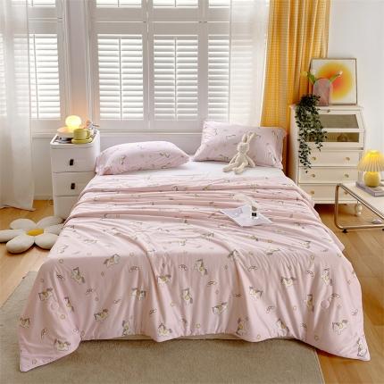 91家纺网 家纺一手货源 找家纺 （总）兄弟坊 2023新款针织棉印花大豆夏被