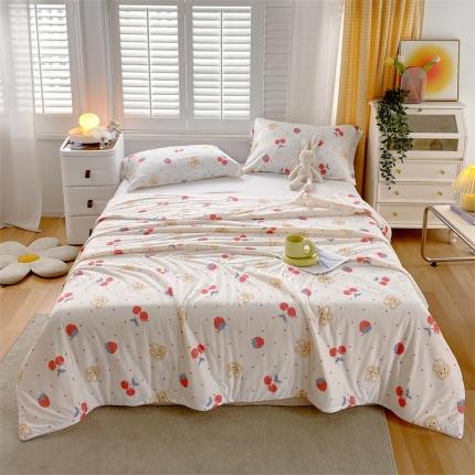 91家纺网 家纺一手货源 找家纺 （总）兄弟坊 2023新款针织棉印花大豆夏被