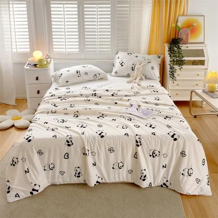 91家纺网 家纺一手货源 找家纺 （总）兄弟坊 2023新款针织棉印花大豆夏被