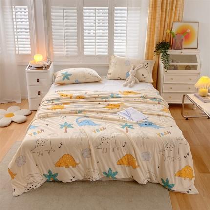 91家纺网 家纺一手货源 找家纺 （总）兄弟坊 2023新款针织棉印花大豆夏被