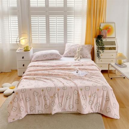 91家纺网 家纺一手货源 找家纺 （总）兄弟坊 2023新款针织棉印花大豆夏被