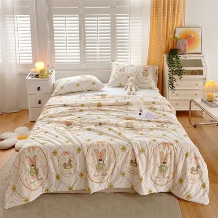 91家纺网 家纺一手货源 找家纺 （总）兄弟坊 2023新款针织棉印花大豆夏被