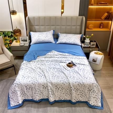 91家纺网 家纺一手货源 找家纺 （总）兄弟坊 2023新款水洗真丝印花夏被四件套