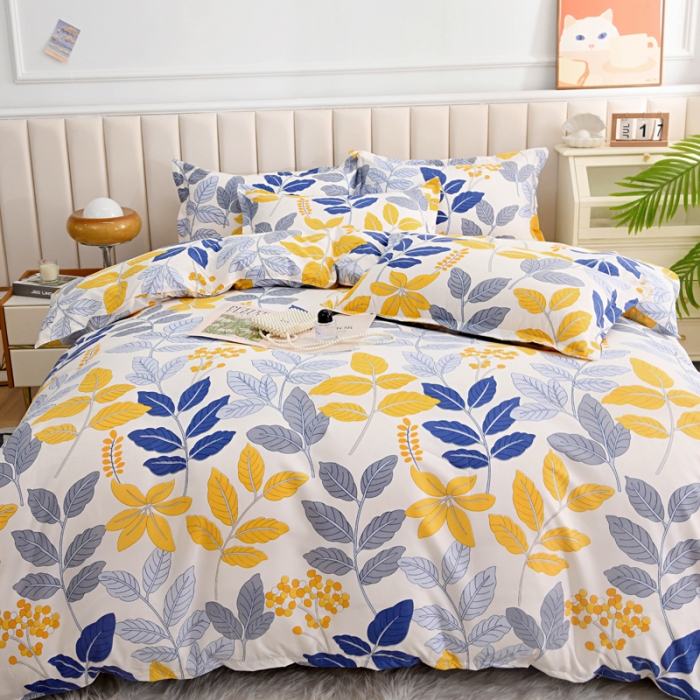 91家纺网 家纺一手货源 找家纺 梵巢家纺 芦荟棉三四件套叶迷风