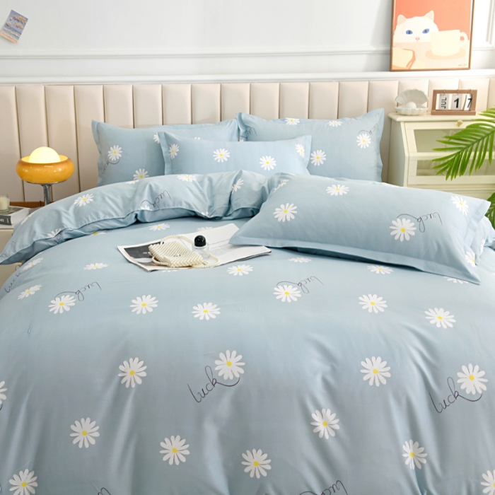 91家纺网 家纺一手货源 找家纺 梵巢家纺 芦荟棉单被套太阳花