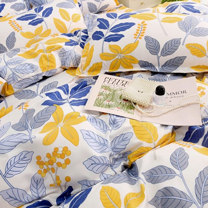 91家纺网 家纺一手货源 找家纺 梵巢家纺 芦荟棉单被套叶迷风