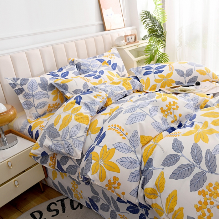 91家纺网 家纺一手货源 找家纺 梵巢家纺 芦荟棉单被套叶迷风