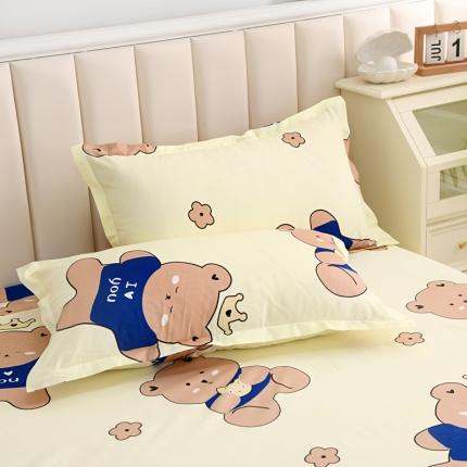 梵巢 芦荟棉单枕套48*74cm饼干熊