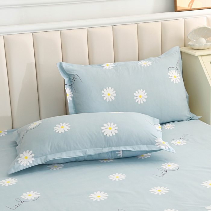 91家纺网 家纺一手货源 找家纺 梵巢 芦荟棉单枕套48*74cm太阳花