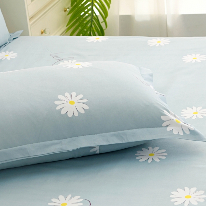 91家纺网 家纺一手货源 找家纺 梵巢 芦荟棉单枕套48*74cm太阳花