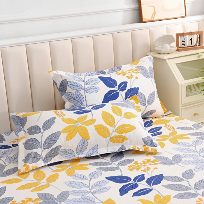 91家纺网 家纺一手货源 找家纺 梵巢 芦荟棉单枕套48*74cm叶迷风