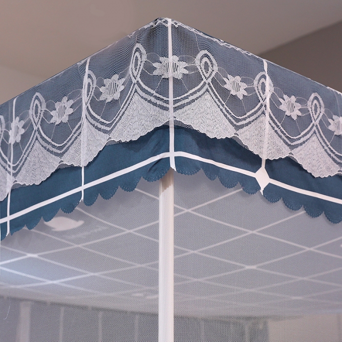 91家纺网 家纺一手货源 找家纺 显高蚊帐2025新款坐床遮光防尘坐床回底遮光蚊帐系列 时尚方格