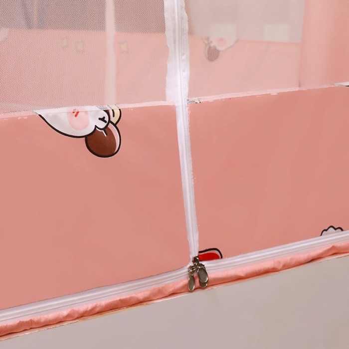 91家纺网 家纺一手货源 找家纺 显高蚊帐2025新款坐床遮光防尘坐床回底遮光蚊帐系列 樱桃小姐