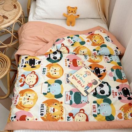 91家纺网 家纺一手货源 找家纺 （总）嗨生活 2025新款水洗棉手包边幼儿园儿童夏被（爆款）