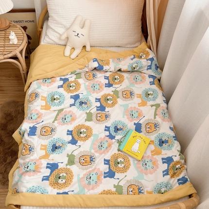 91家纺网 家纺一手货源 找家纺 （总）嗨生活 2025新款水洗棉手包边幼儿园儿童夏被（爆款）