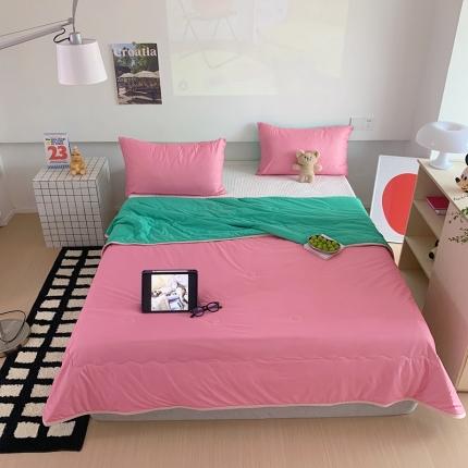 星期八 2023马卡龙针织棉大豆夏被 豆沙绿