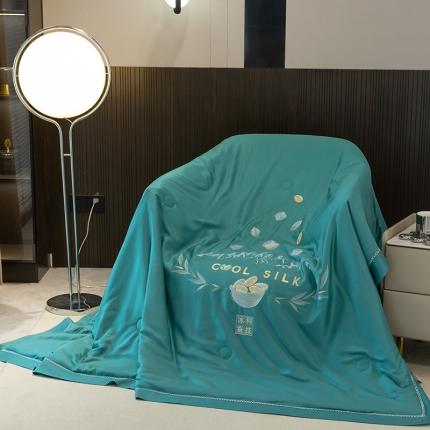 91家纺网 家纺一手货源 找家纺 (总)太阳羽 2025新款40s冰蚕科技天丝镂空夏被绣花夏凉被空调被子