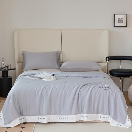 91家纺网 家纺一手货源 找家纺 (总)太阳羽 2025新款莱赛尔天丝绣花镂空夏被夏凉被空调被