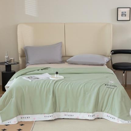 91家纺网 家纺一手货源 找家纺 (总)太阳羽 2025新款莱赛尔天丝绣花镂空夏被夏凉被空调被