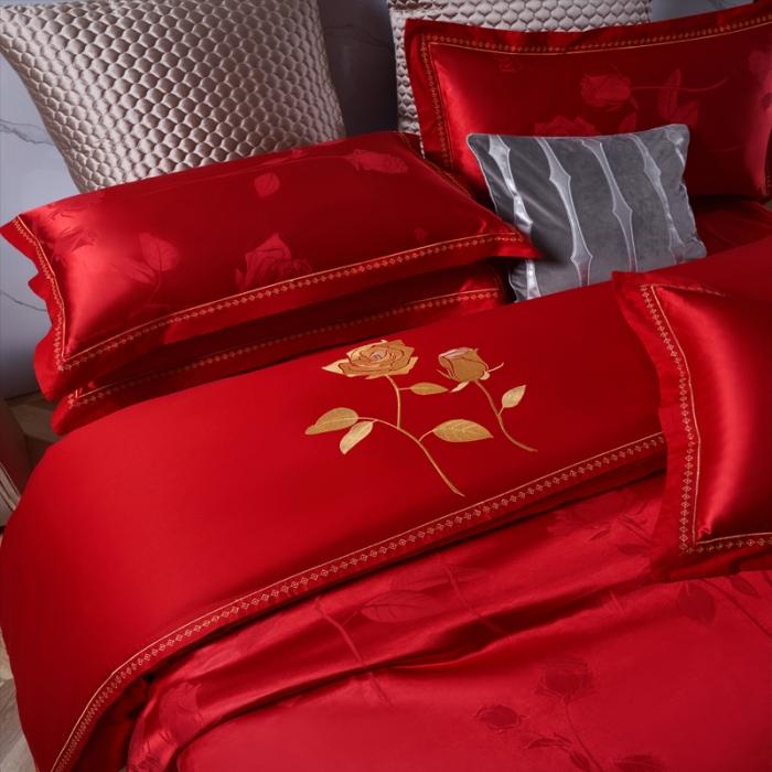 91家纺网 家纺一手货源 找家纺 天丝刺绣大提花四件套