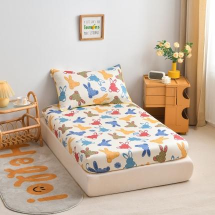 ds生活馆 2025新款幼儿园学生60支贡缎长绒棉纯棉单床笠 波波兔