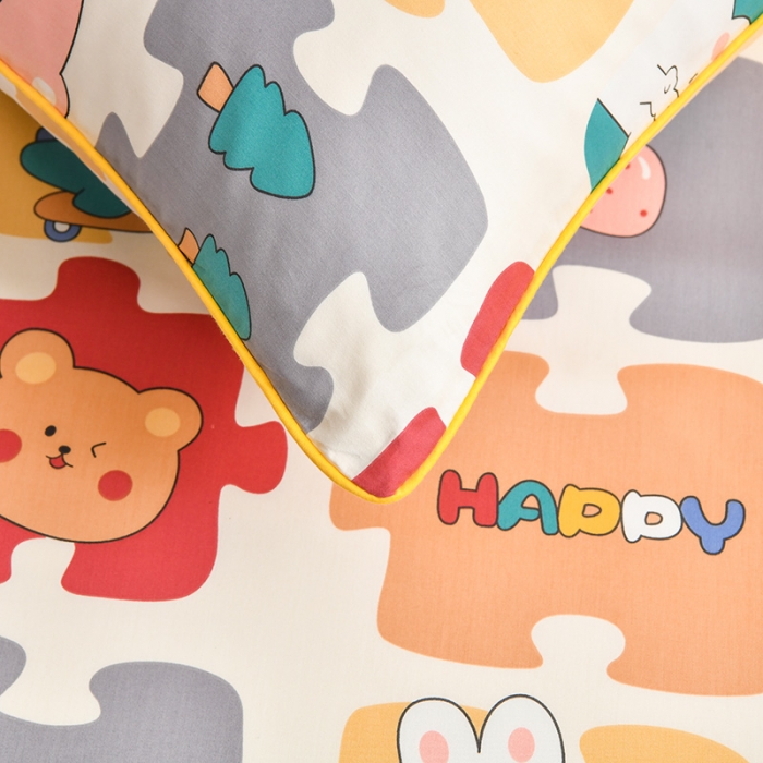 91家纺网 家纺一手货源 找家纺 ds生活馆 2025新款幼儿园学生60支贡缎长绒棉纯棉单床笠 叠叠乐