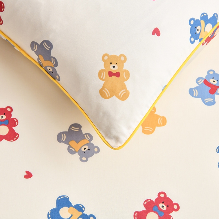 91家纺网 家纺一手货源 找家纺 ds生活馆 2025新款幼儿园学生60支贡缎长绒棉纯棉单床笠 罗本熊