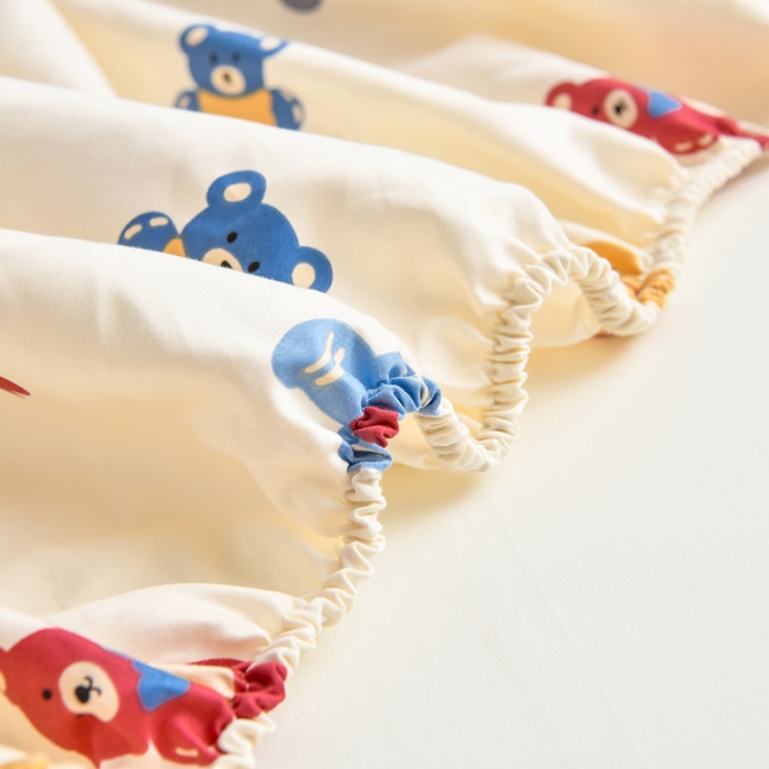 91家纺网 家纺一手货源 找家纺 ds生活馆 2025新款幼儿园学生60支贡缎长绒棉纯棉单床笠 罗本熊