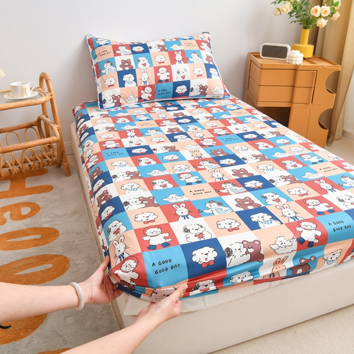 91家纺网 家纺一手货源 找家纺 ds生活馆 2025新款幼儿园学生60支贡缎长绒棉纯棉单床笠 旺仔宝贝