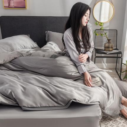 91家纺网 家纺一手货源 找家纺 总金牛座魅惑系列宽边水洗真丝四件套冰丝四件套天丝四件套